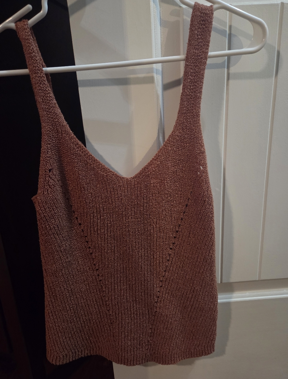 Blu Pepper Burnt Orange Knit Tank Top